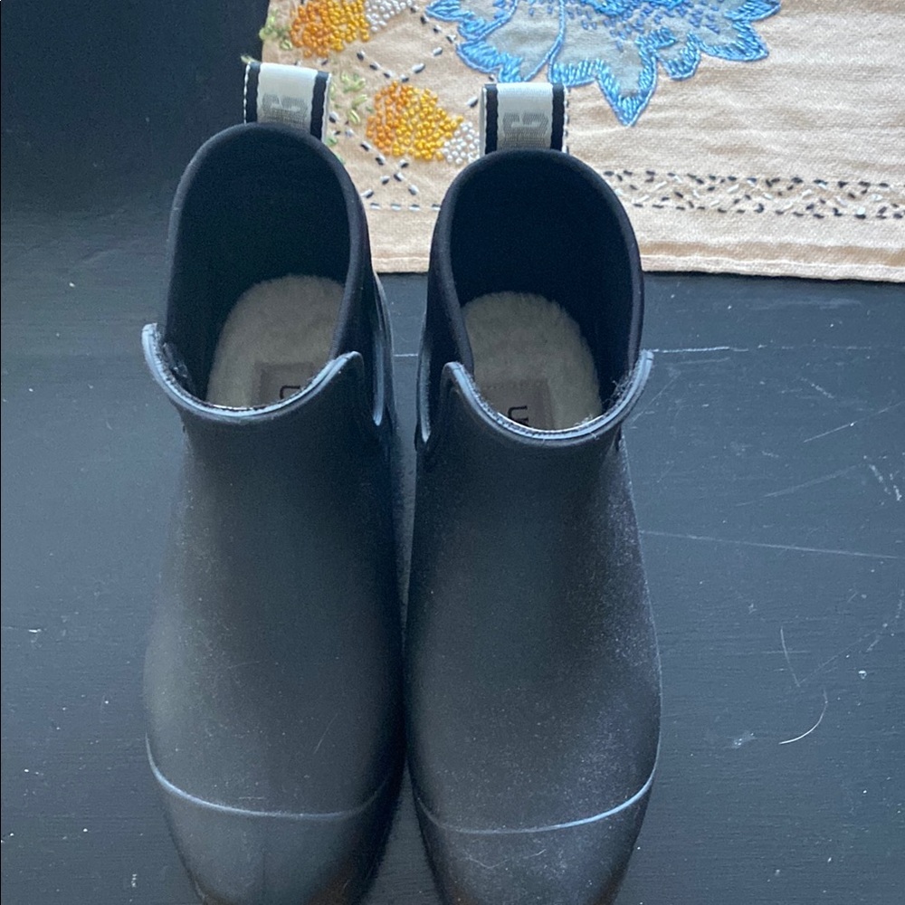 UGG ankle rain boots.  Never worn
